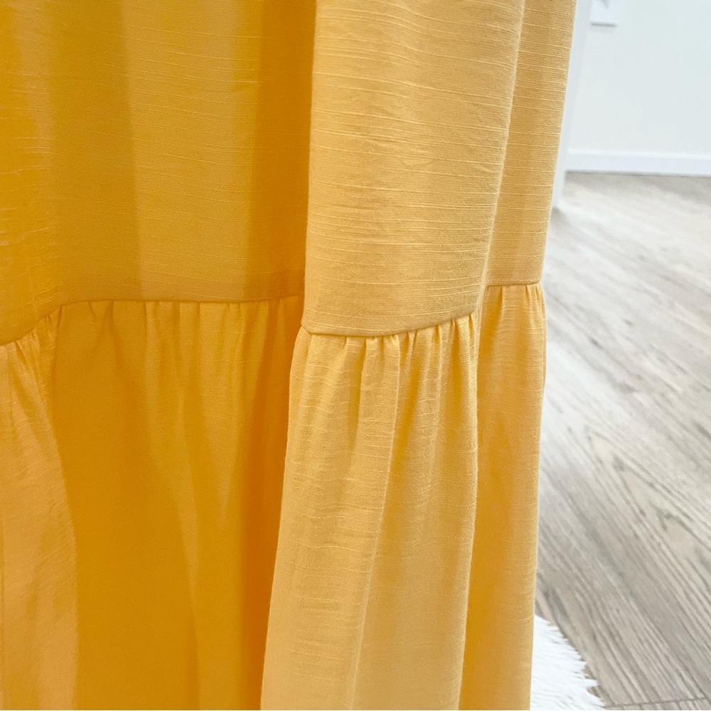 L XL XXL 1X 2X 3X 4X One shoulder yellow gold Maxi dress - Picture 4 of 7